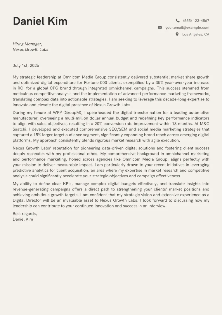 Cover Letter Examples by Role (2026) | JobSprout
