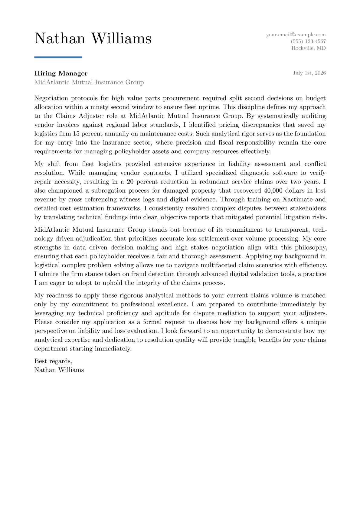 Professional Technical Report Examples GEICO Cover Letter Example + Template (2026)