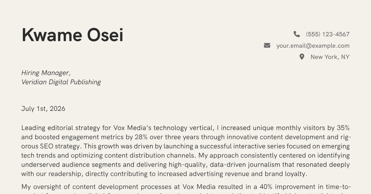 Publisher Cover Letter Example + Template (2026)