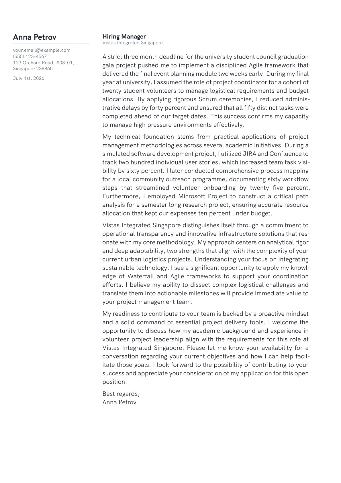 Singapore Cover Letter Example + Template (2026)