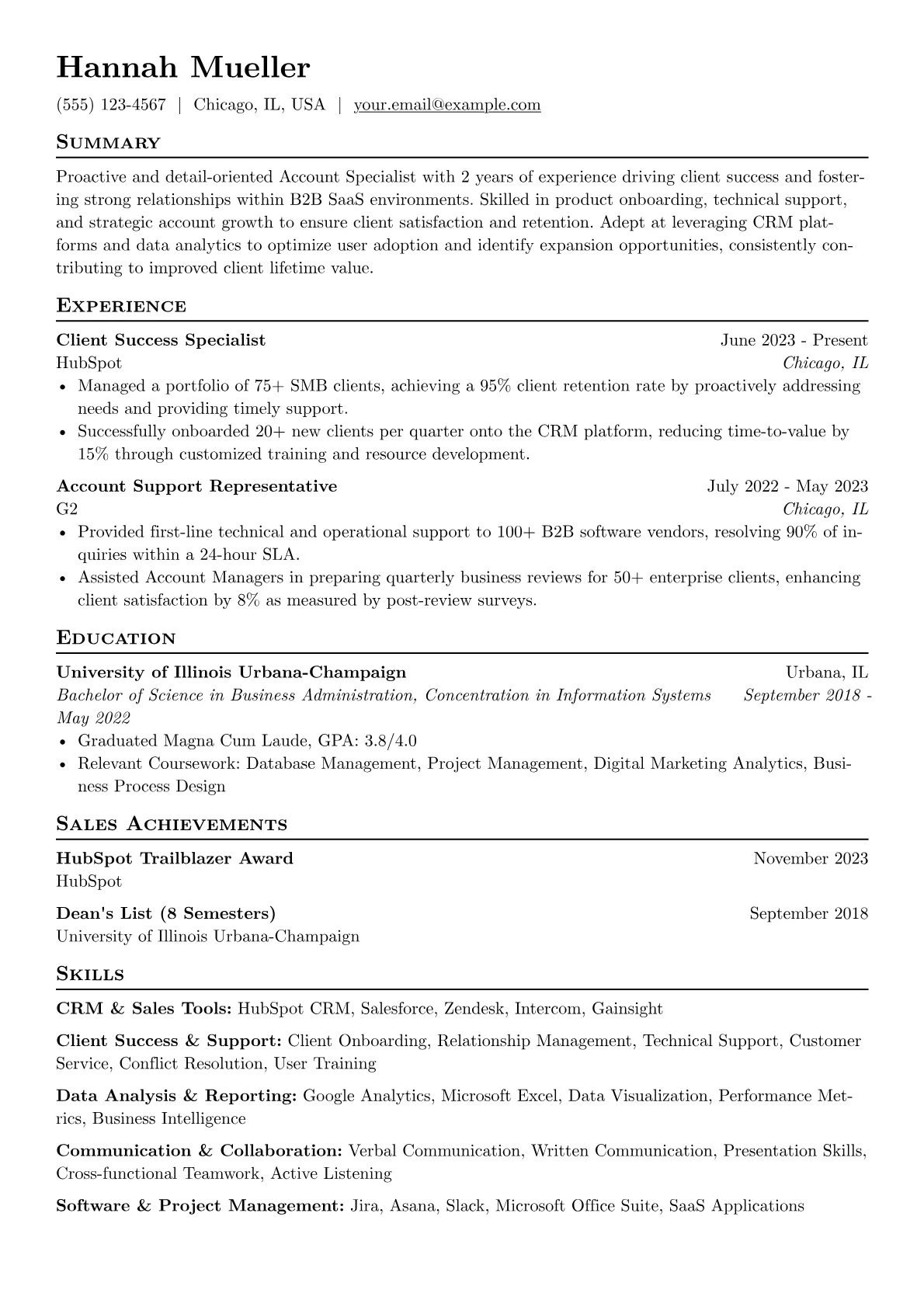 B2B SaaS Client Success version - Page 1