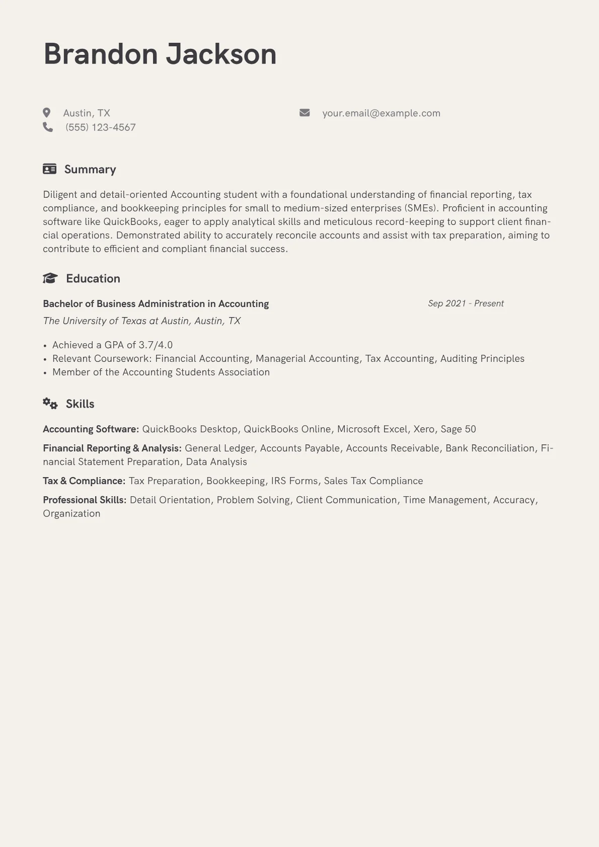 Accounting Software version - Page 1