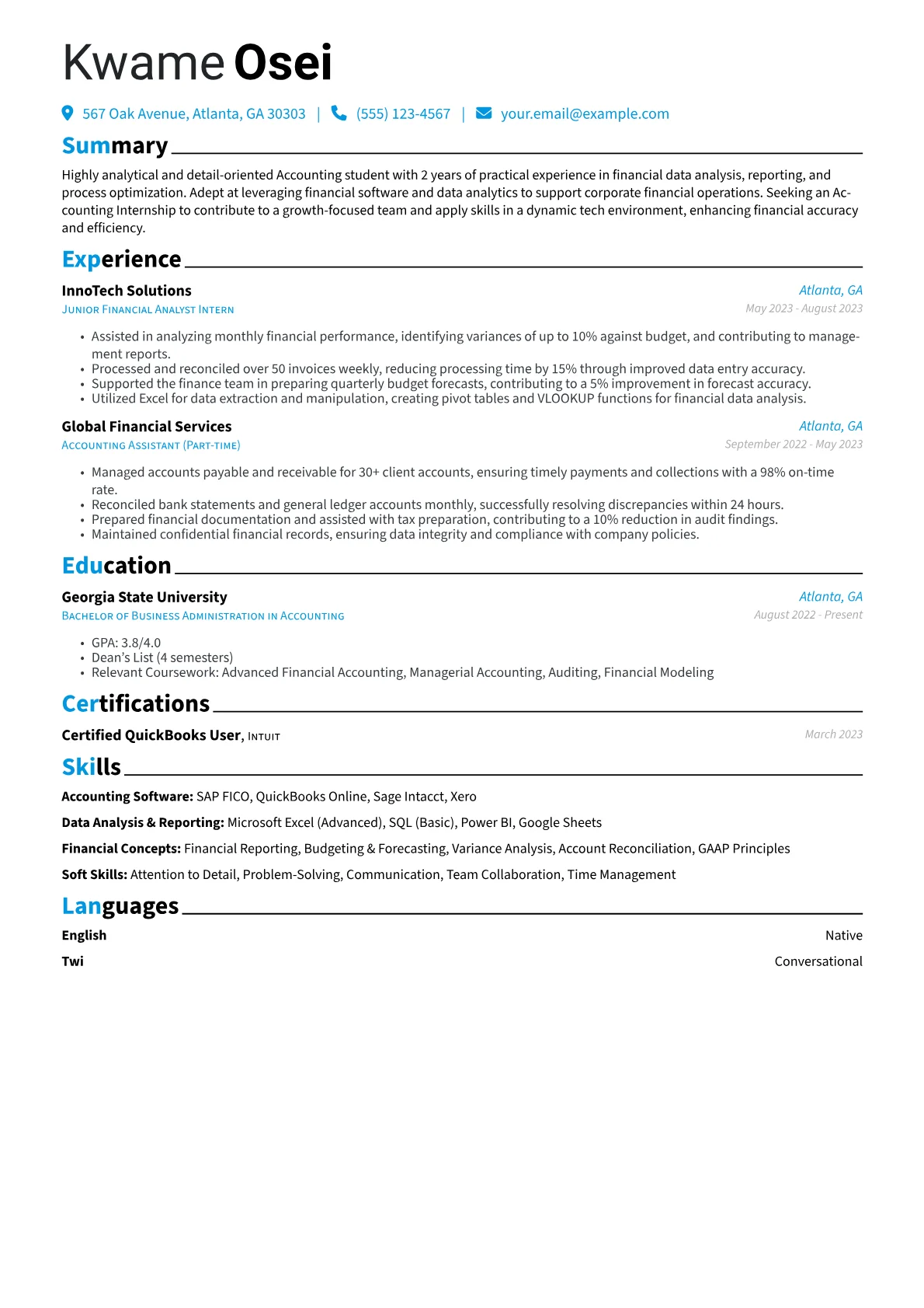 Accounting Internship version - Page 1