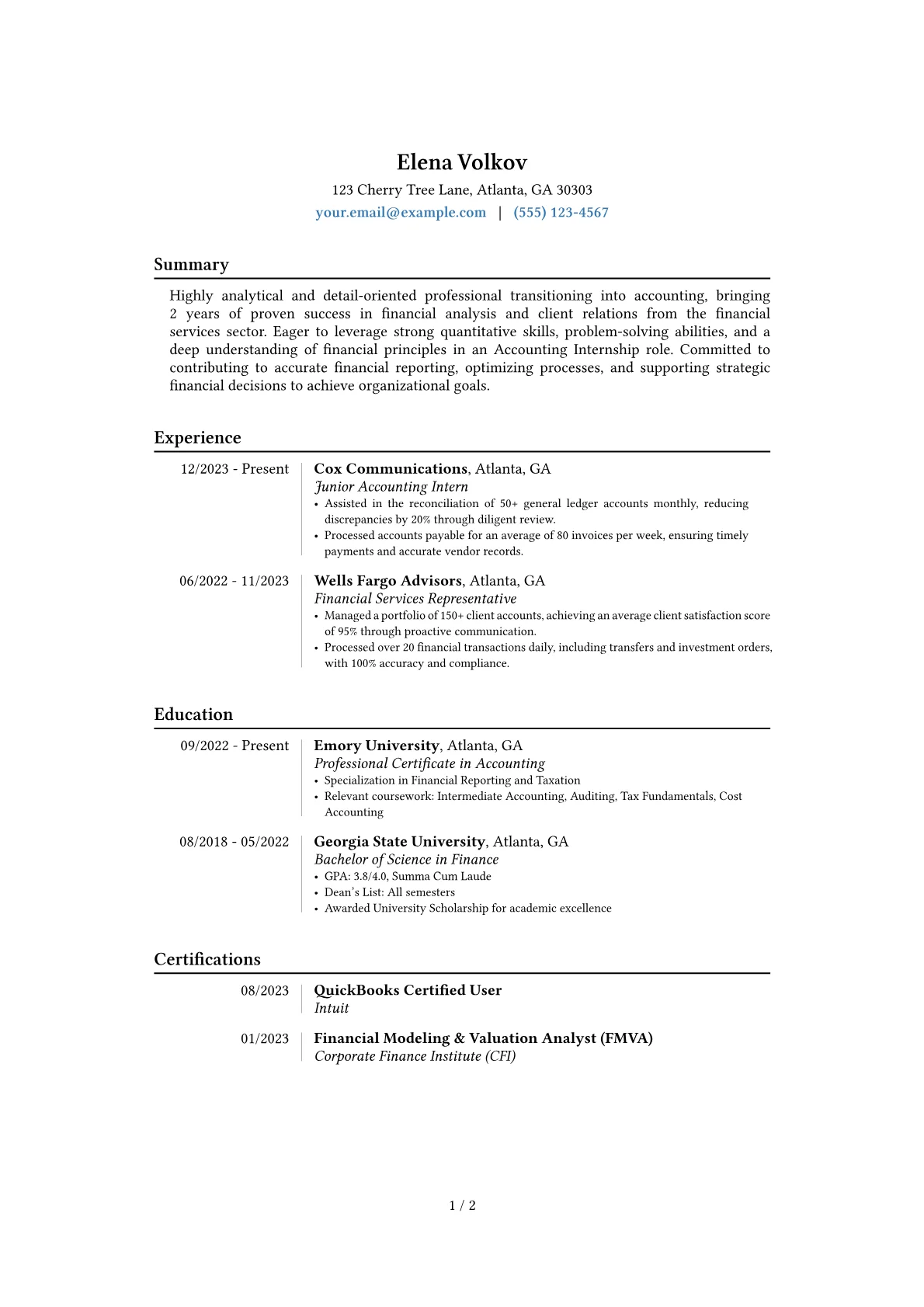 Career changer version - Page 1