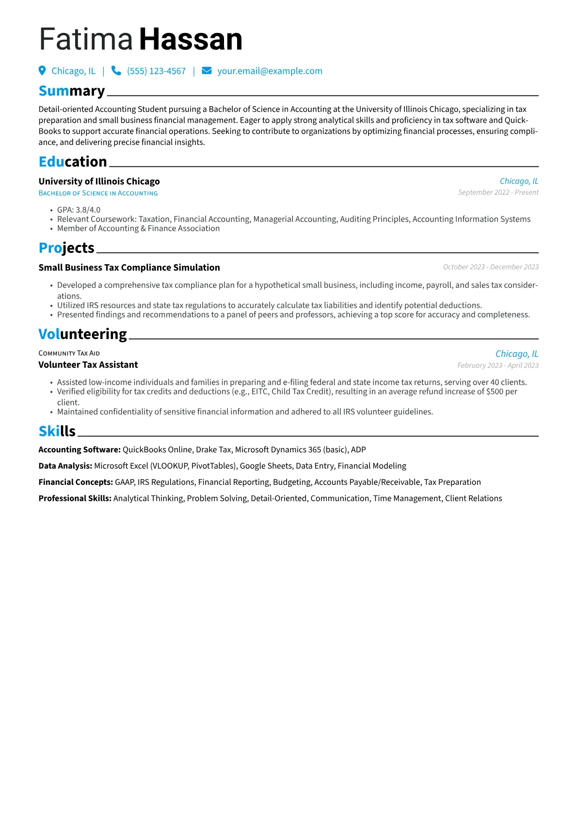 Tax & Small Business version - Page 1