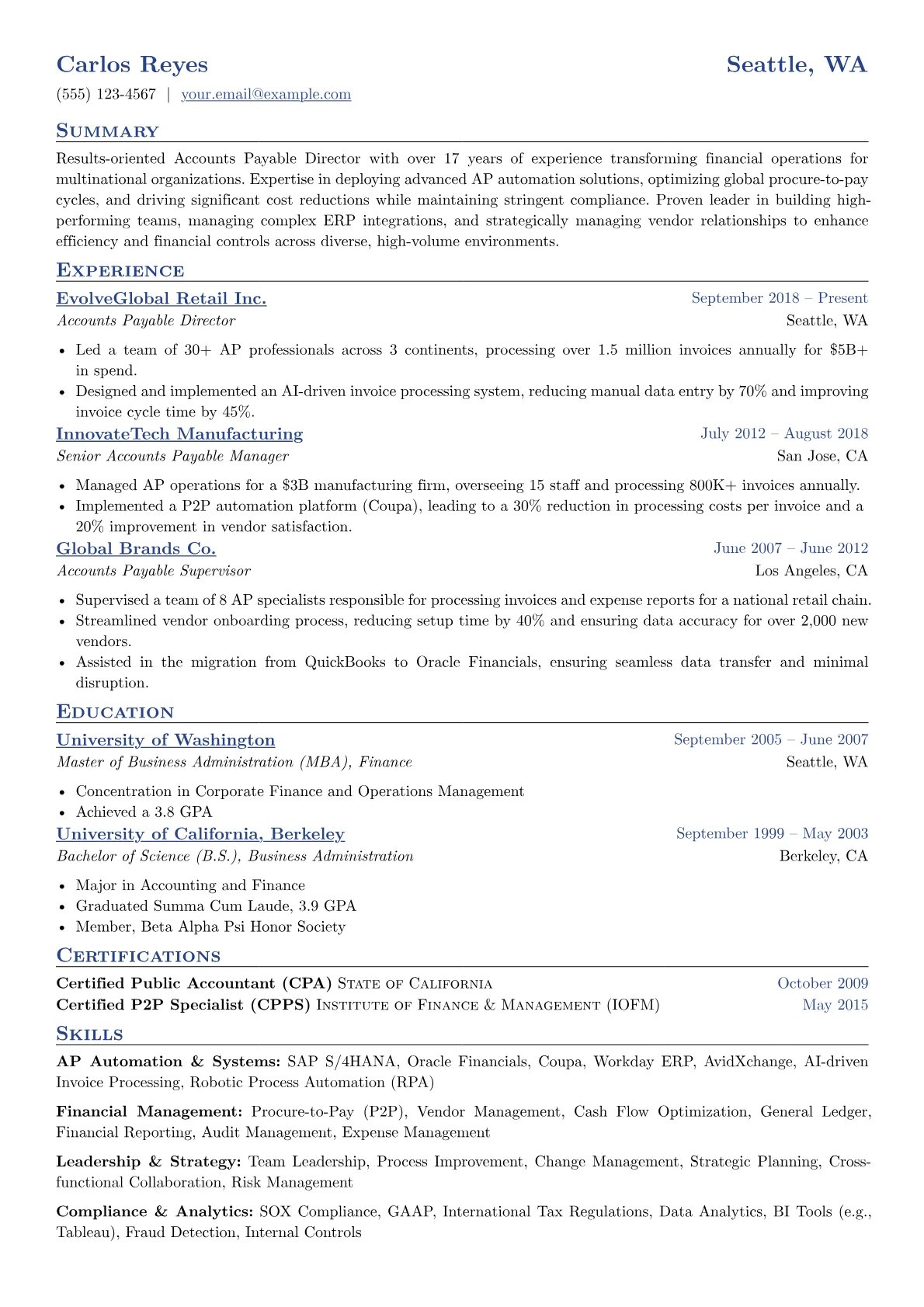 Accounts Payable version - Page 1