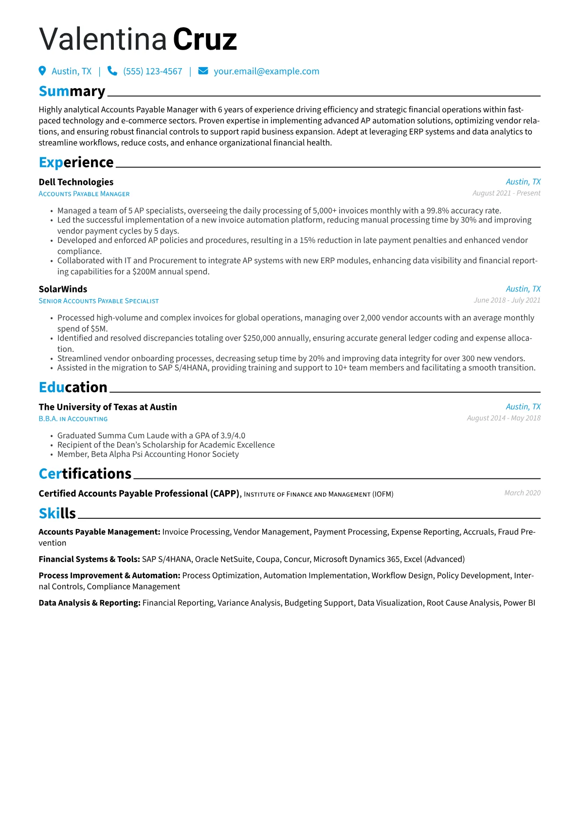 Accounts Payable version - Page 1