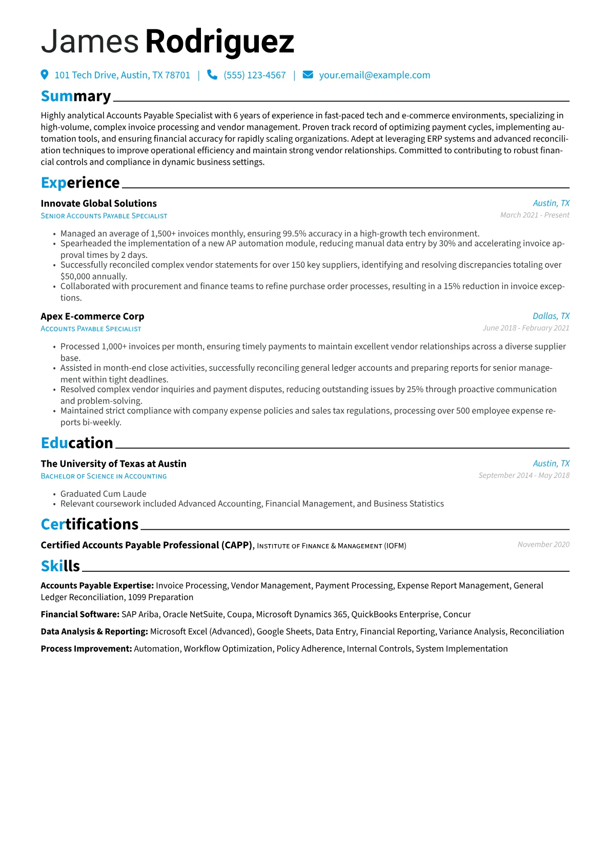 Accounts Payable version - Page 1
