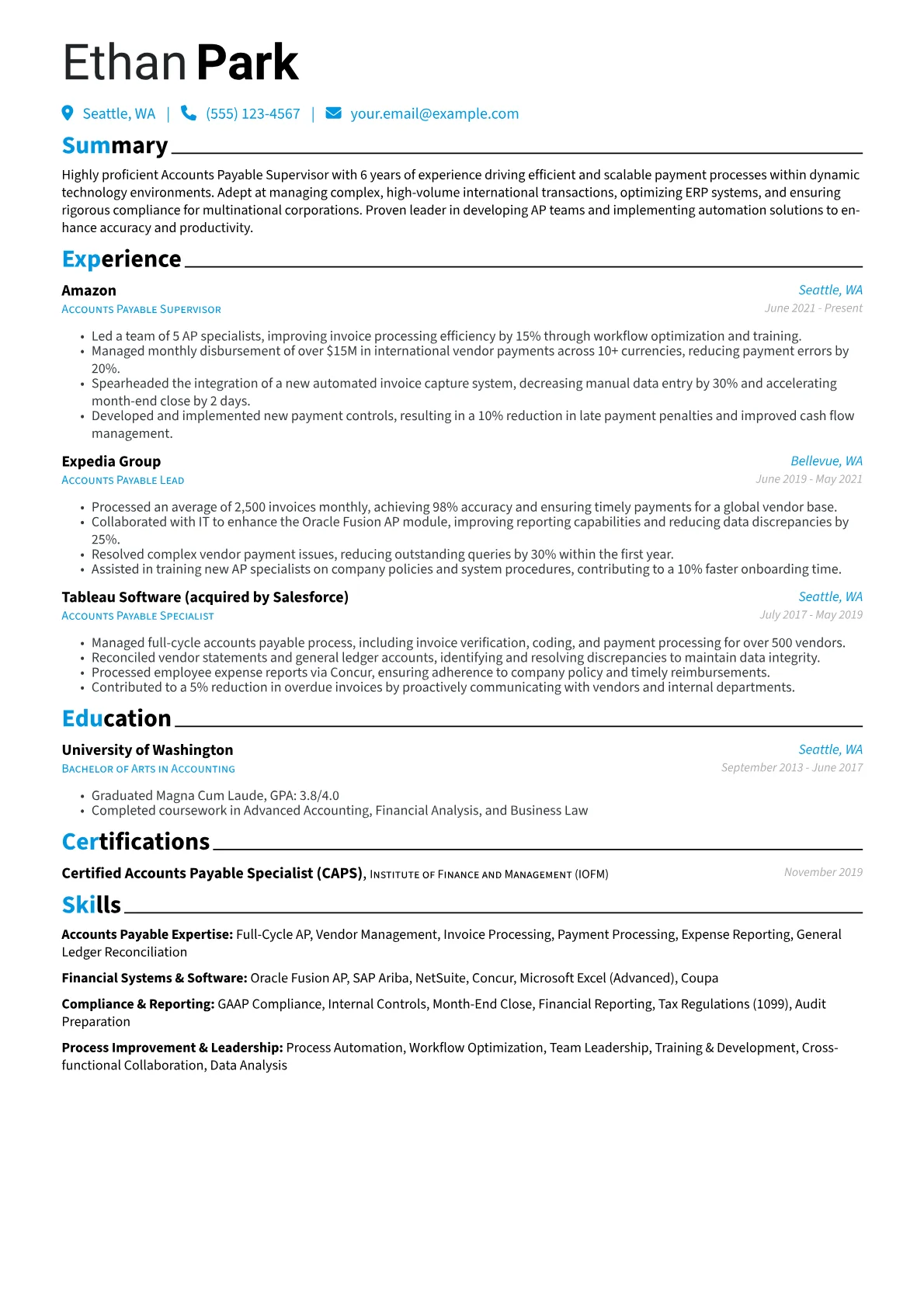 Accounts Payable version - Page 1