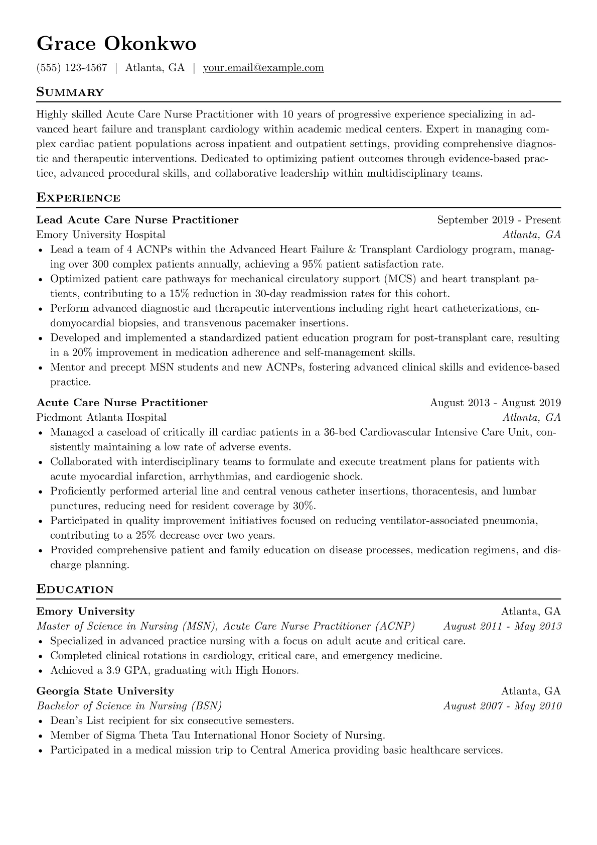 Clinical Expertise version - Page 1