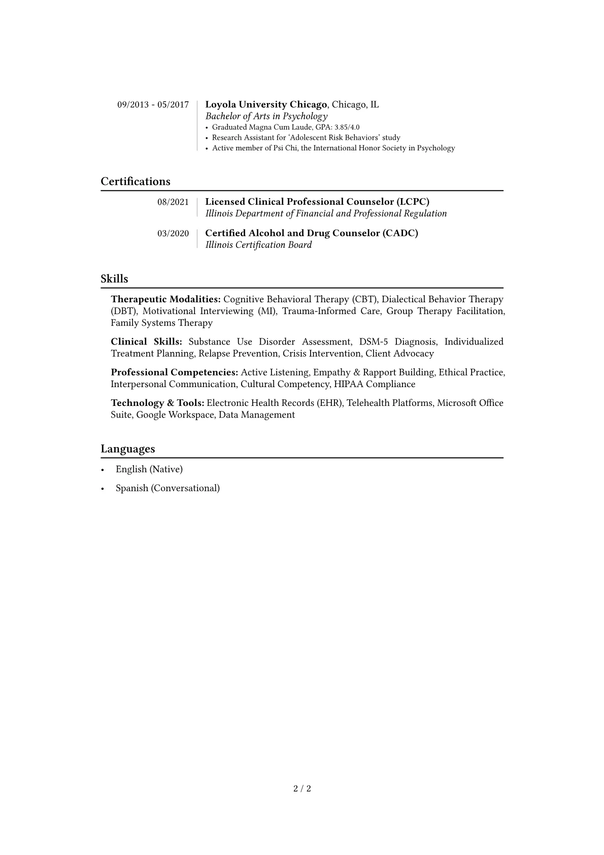 Career changer version - Page 2