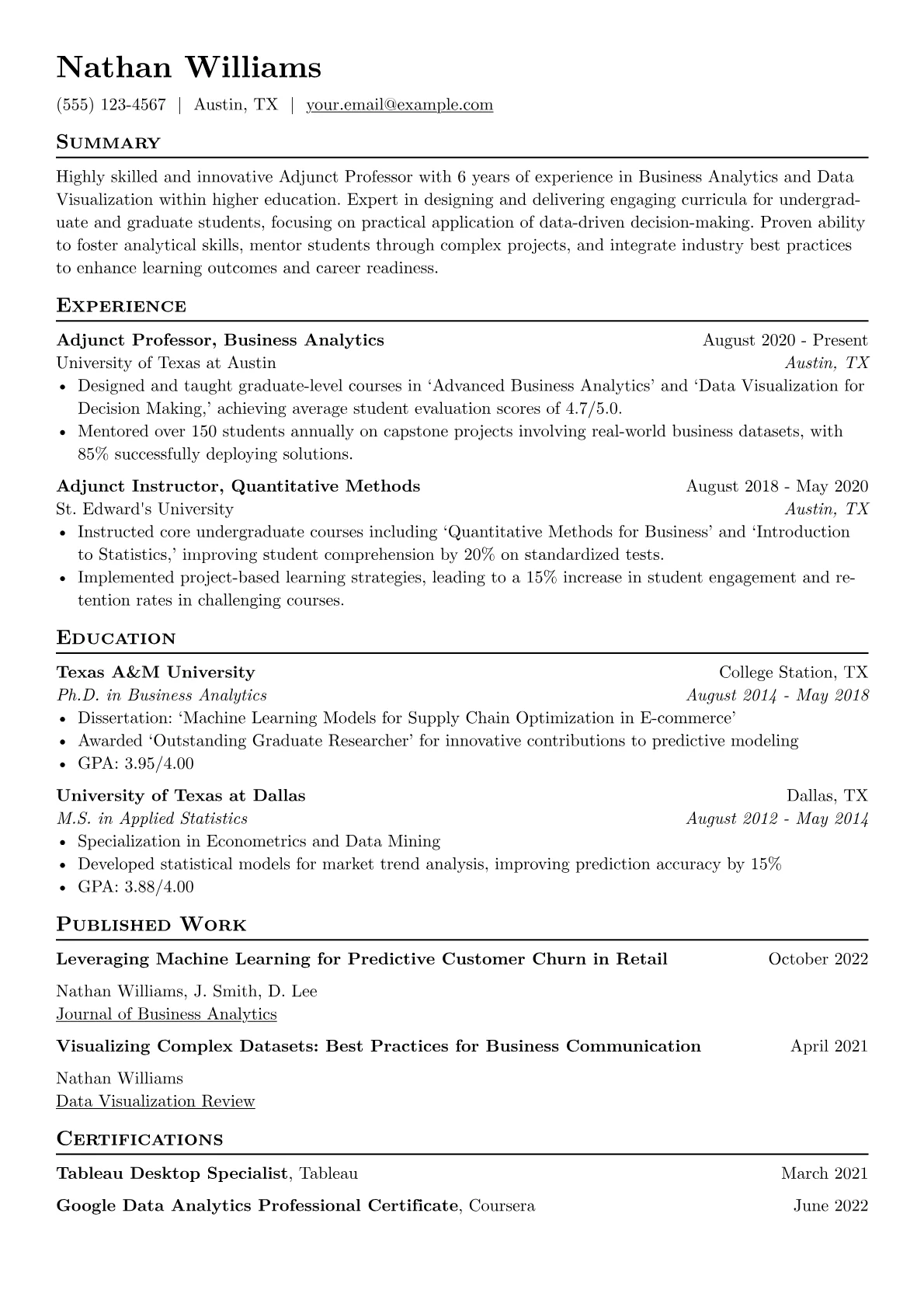 Business Analytics version - Page 1