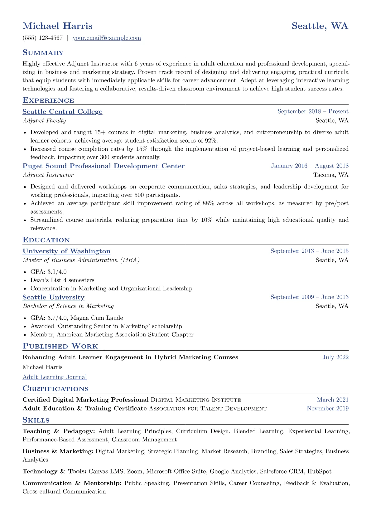 Adjunct Teacher version - Page 1
