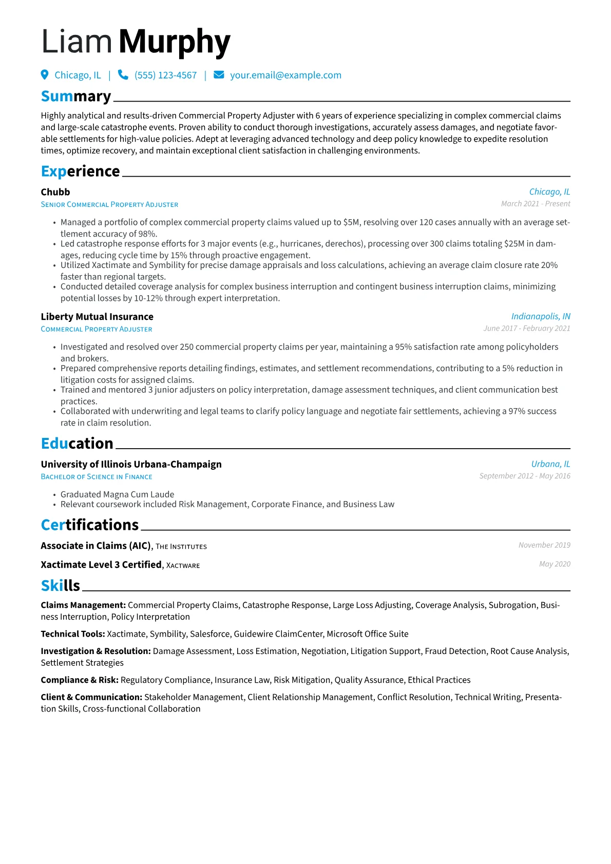 Commercial Catastrophe version - Page 1