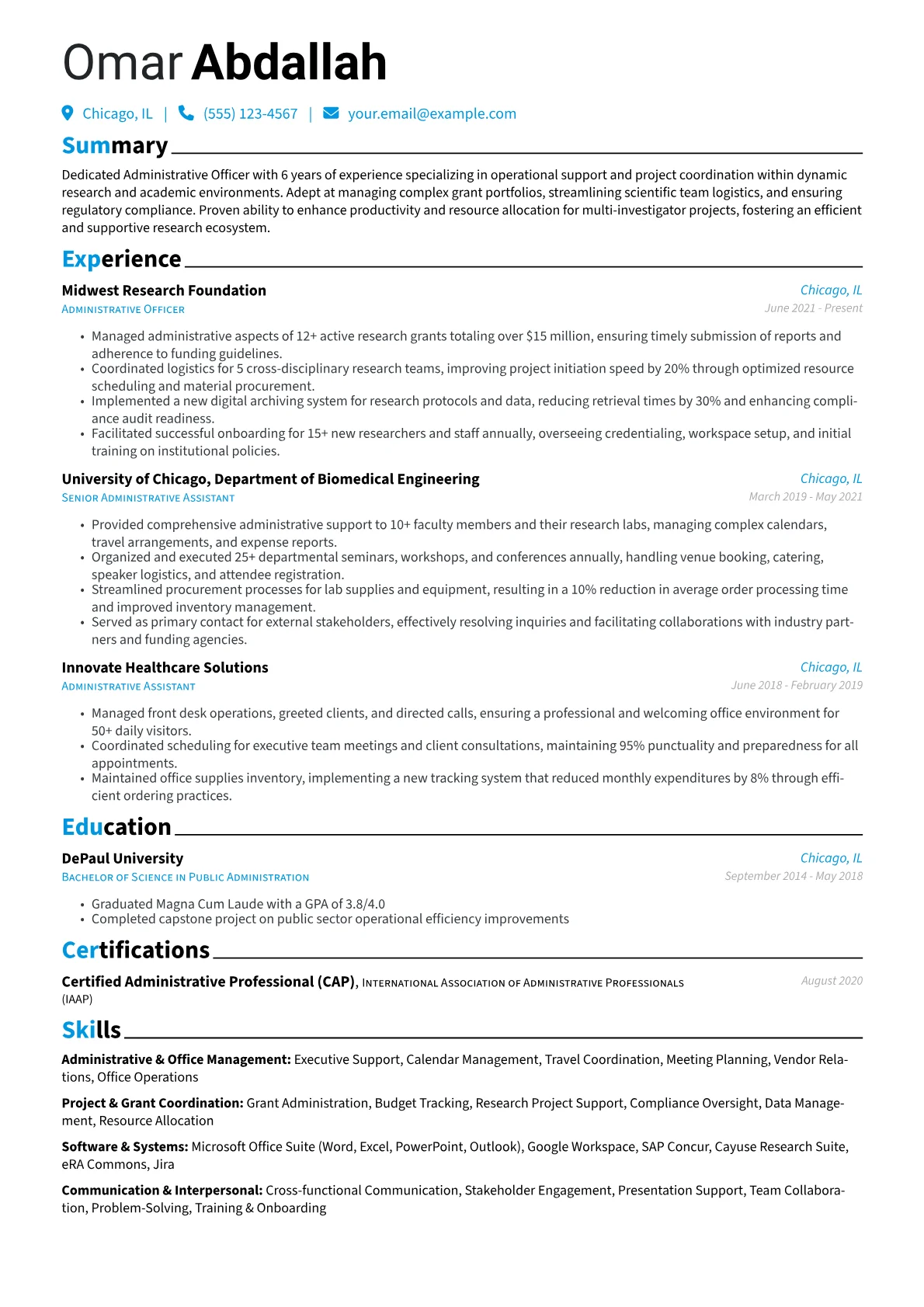 Administrative Officer version - Page 1