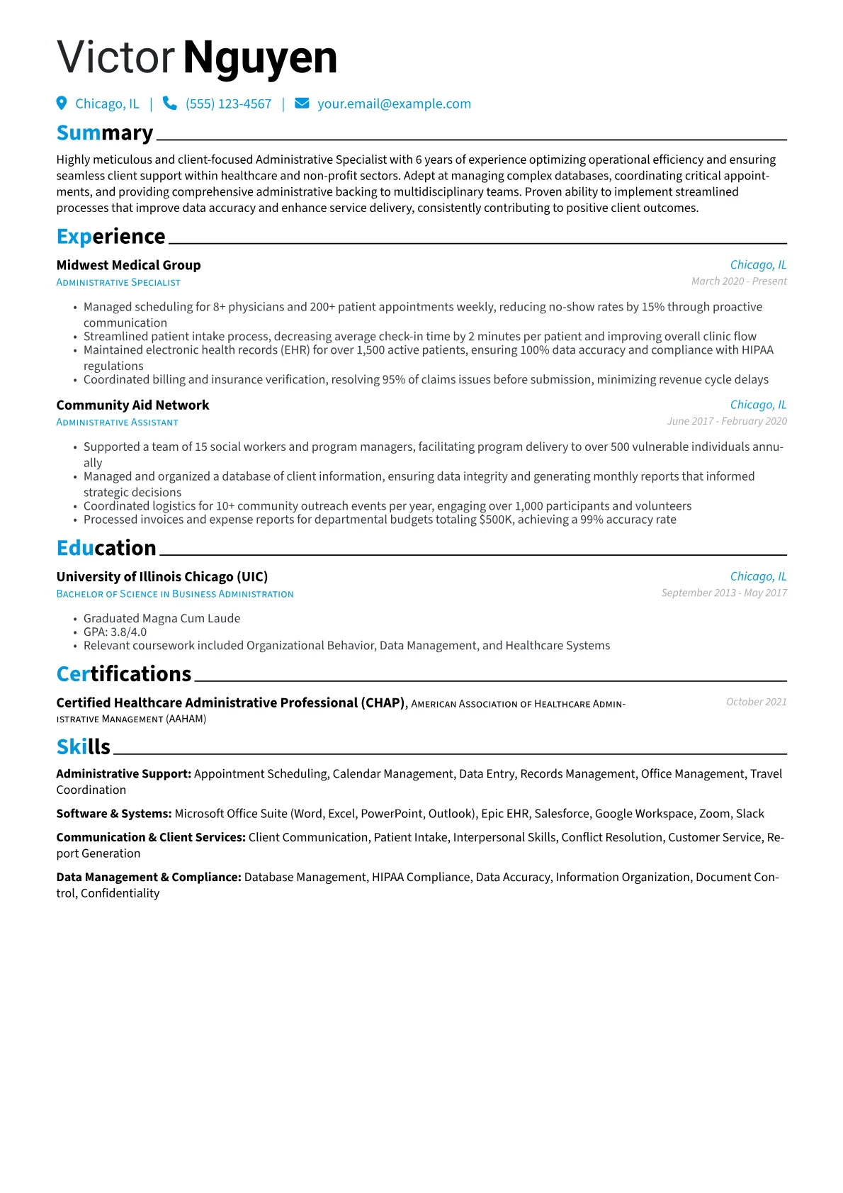 Healthcare-focused version - Page 1