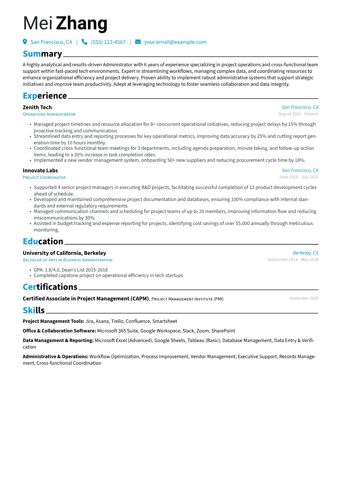 Project Operations version - Page 1