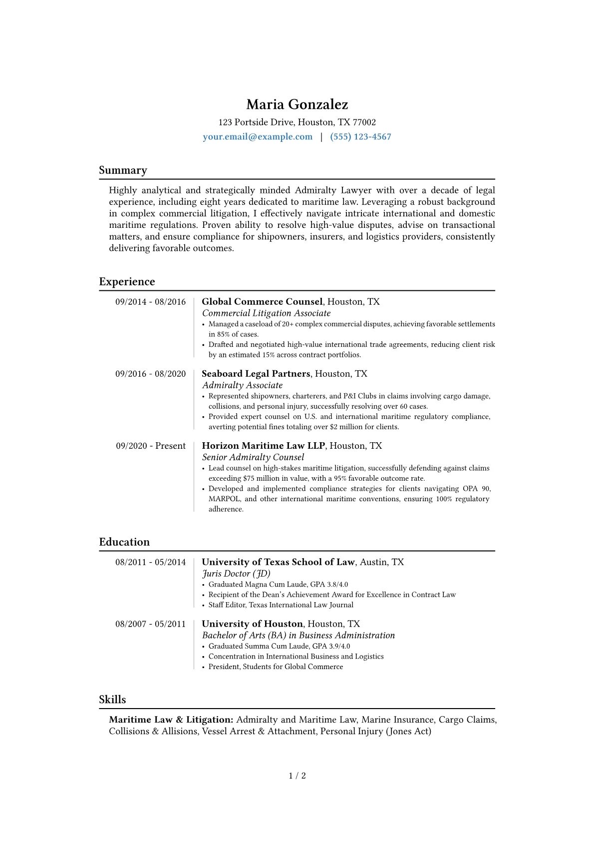 Career changer version - Page 1