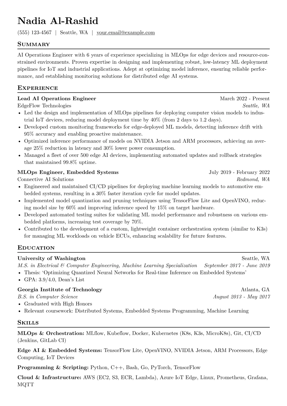 Edge AI MLOps Specialist version - Page 1