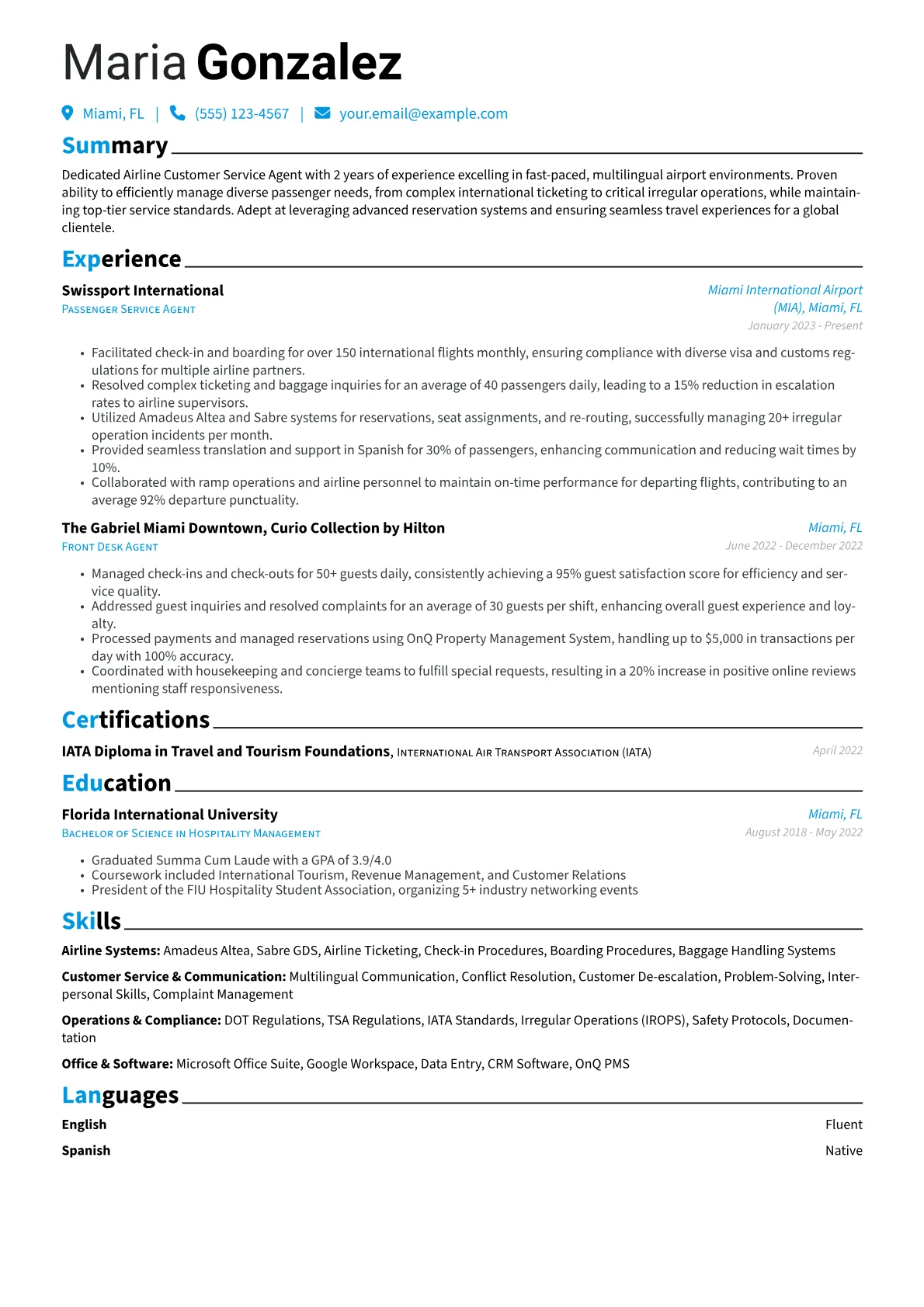 Airline Customer version - Page 1