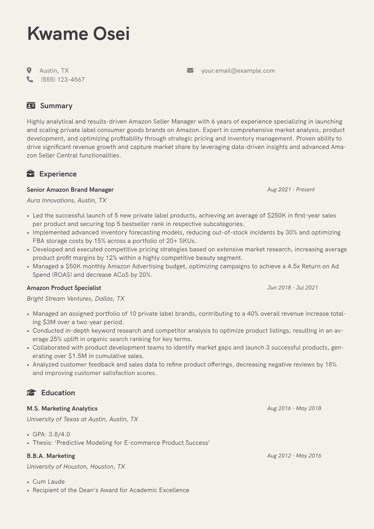 Amazon Seller Manager version - Page 1