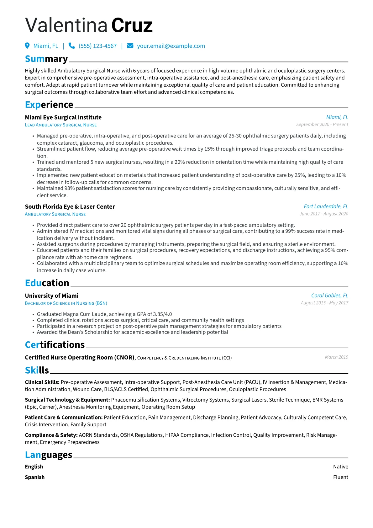 Ambulatory Surgical version - Page 1