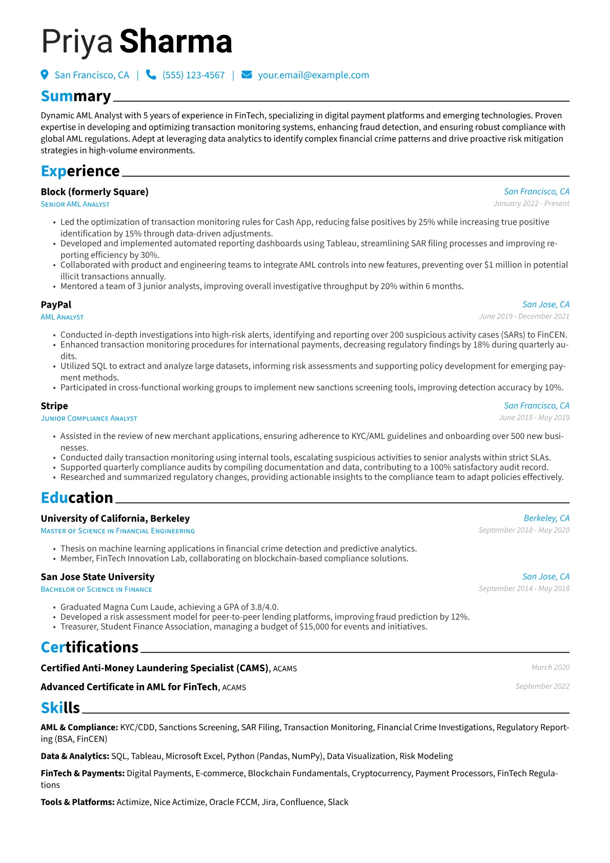 FinTech AML Analyst version - Page 1