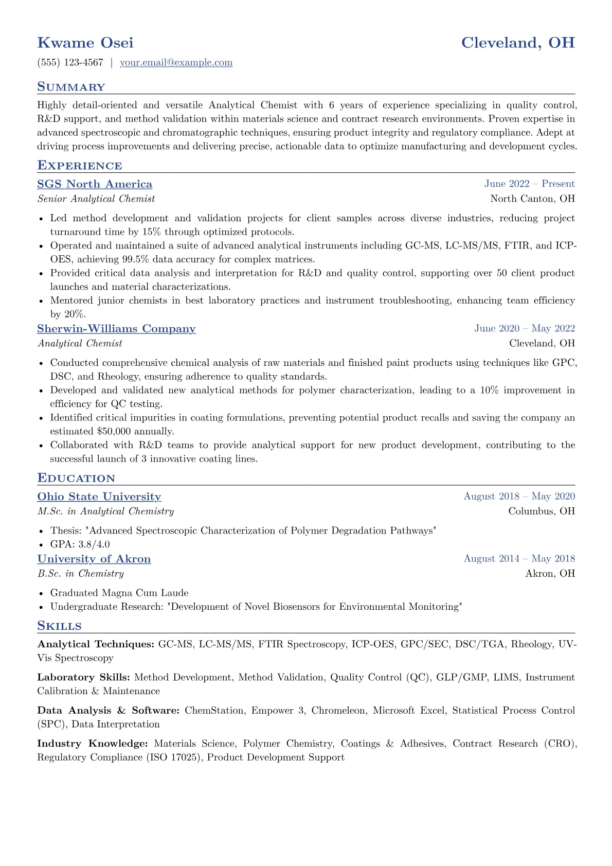 Analytical Chemist version - Page 1