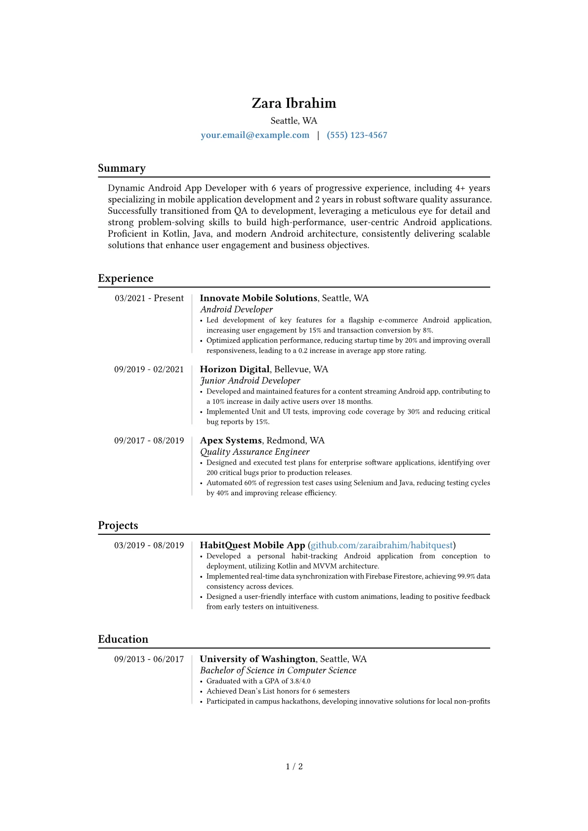 Career changer version - Page 1