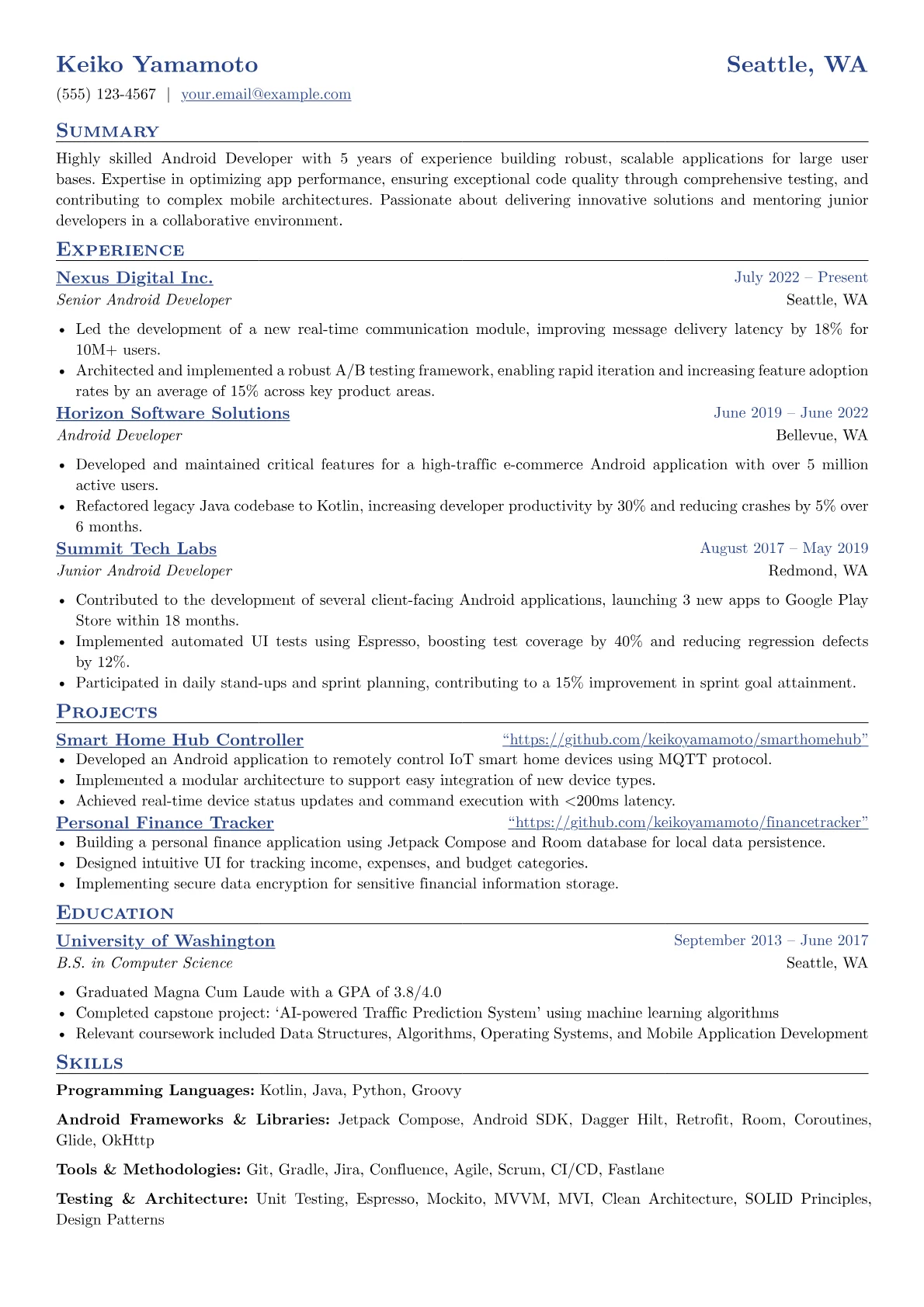 Android Developer version - Page 1
