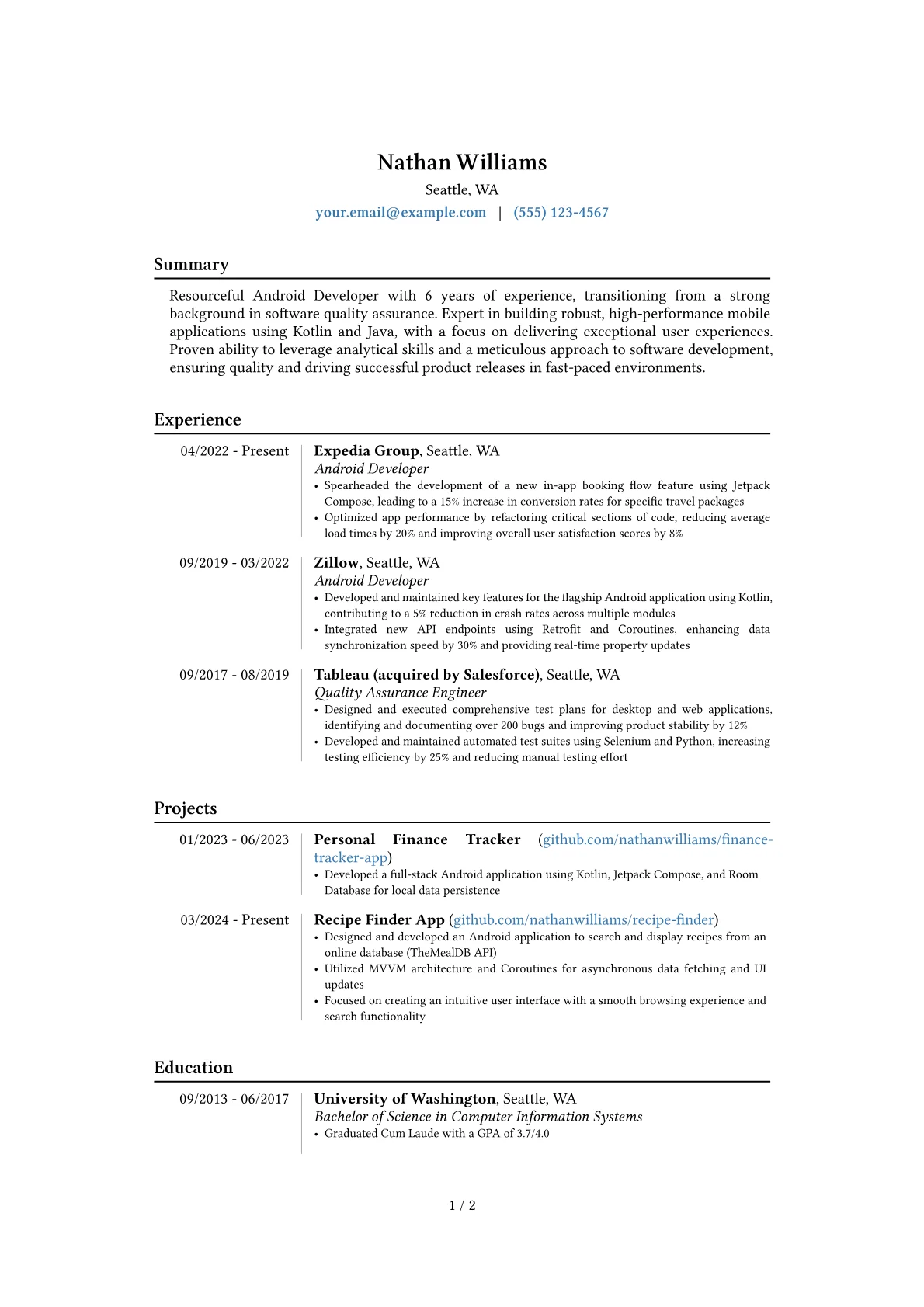 Career changer version - Page 1