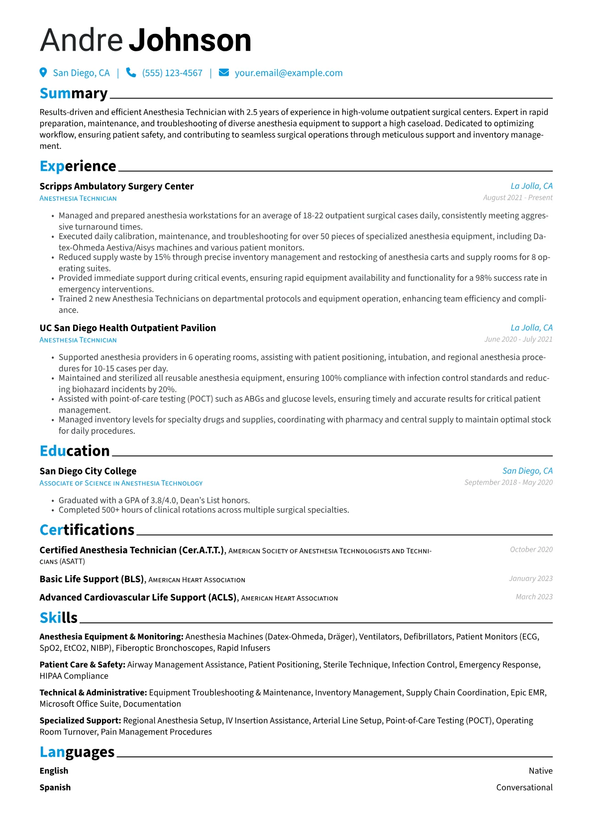 Anesthesia Technician version - Page 1