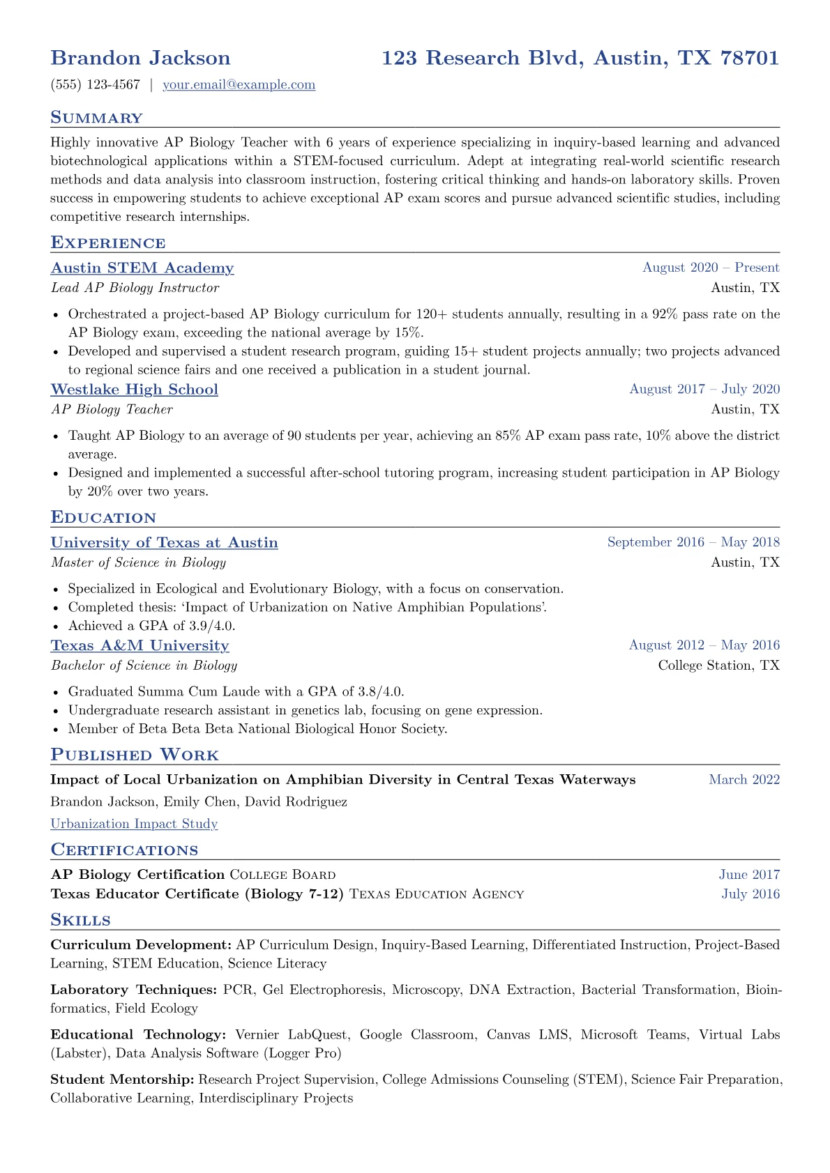 AP Biology Teacher version - Page 1