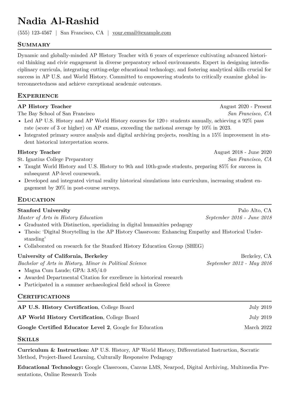 AP History Teacher version - Page 1