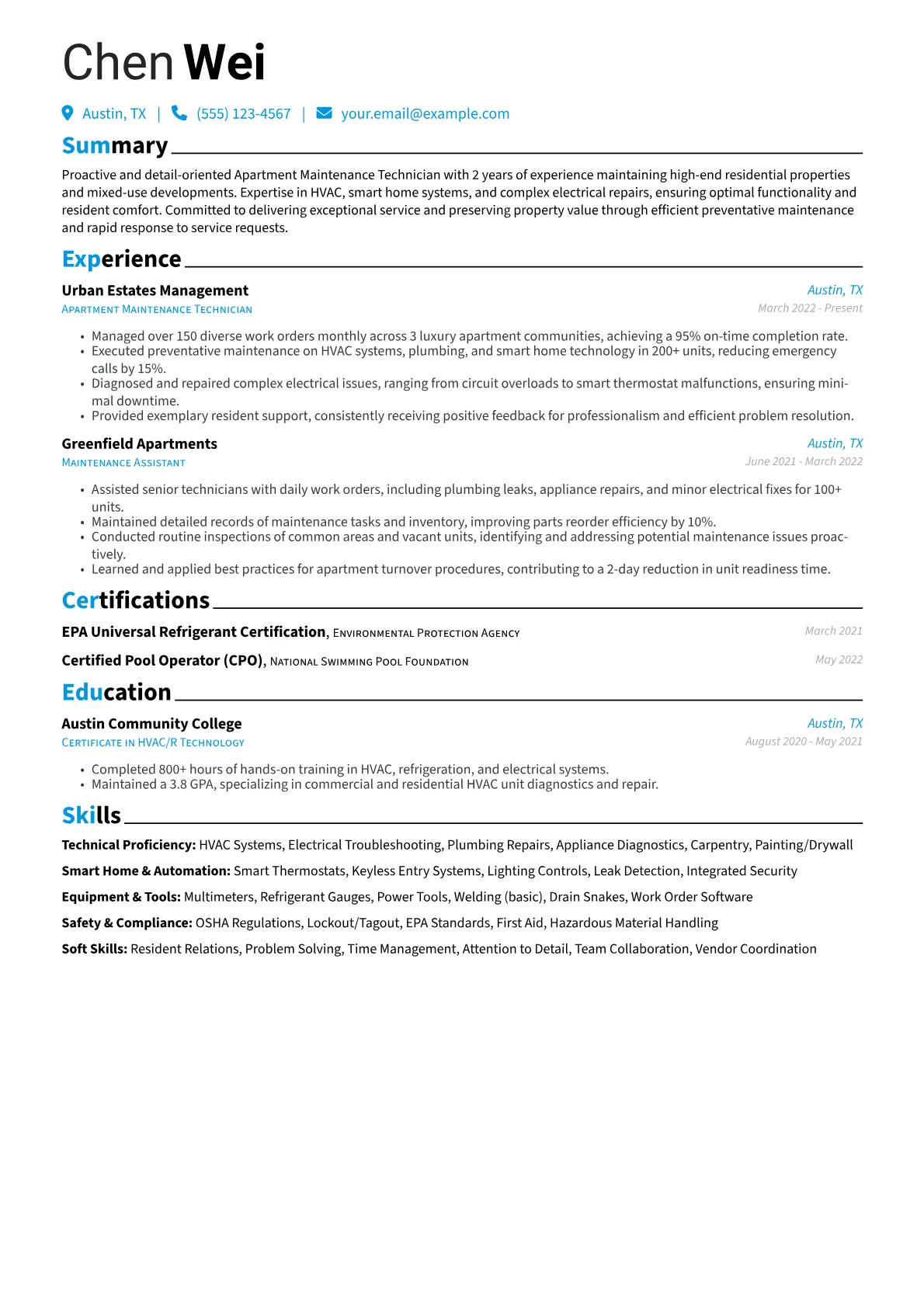 Apartment Maintenance version - Page 1