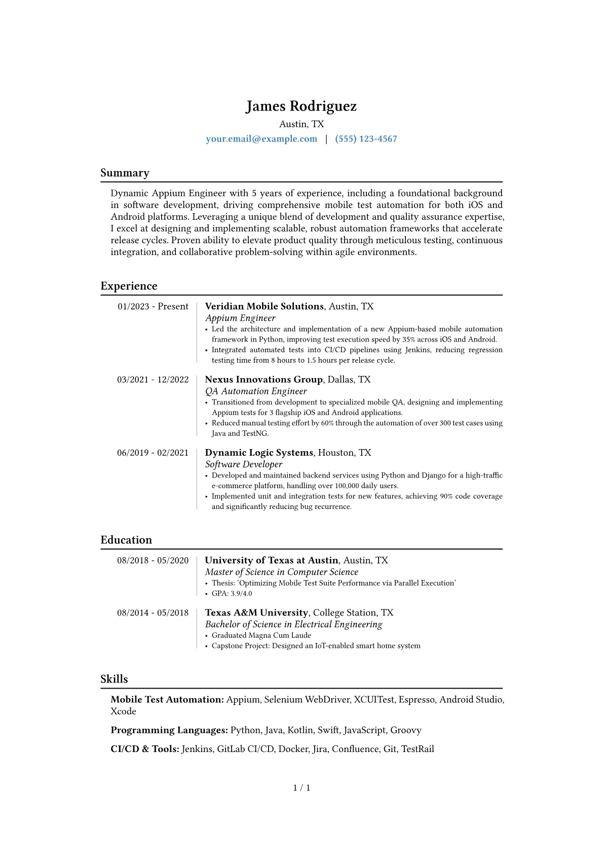 Career changer version - Page 1