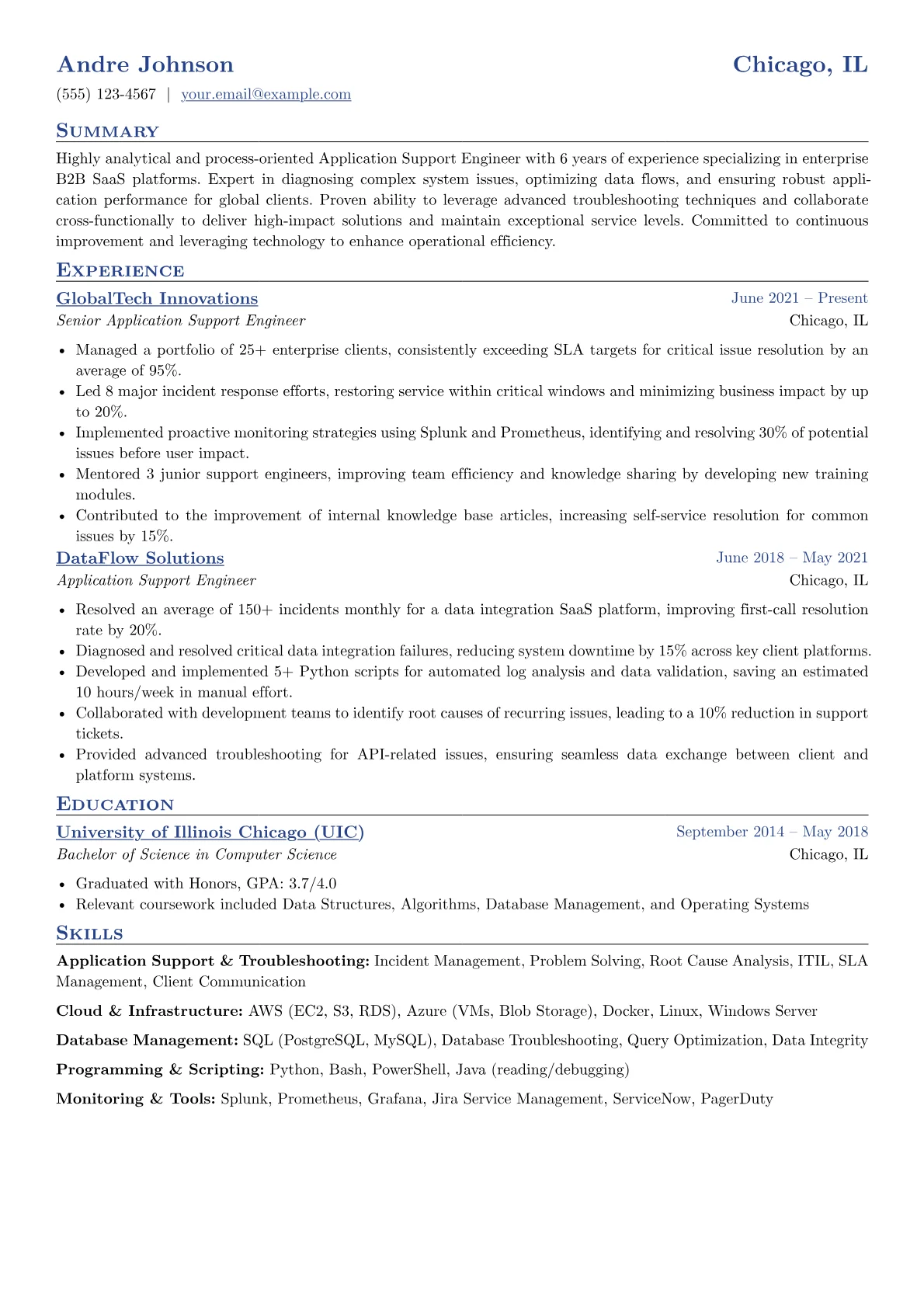 Application Support version - Page 1