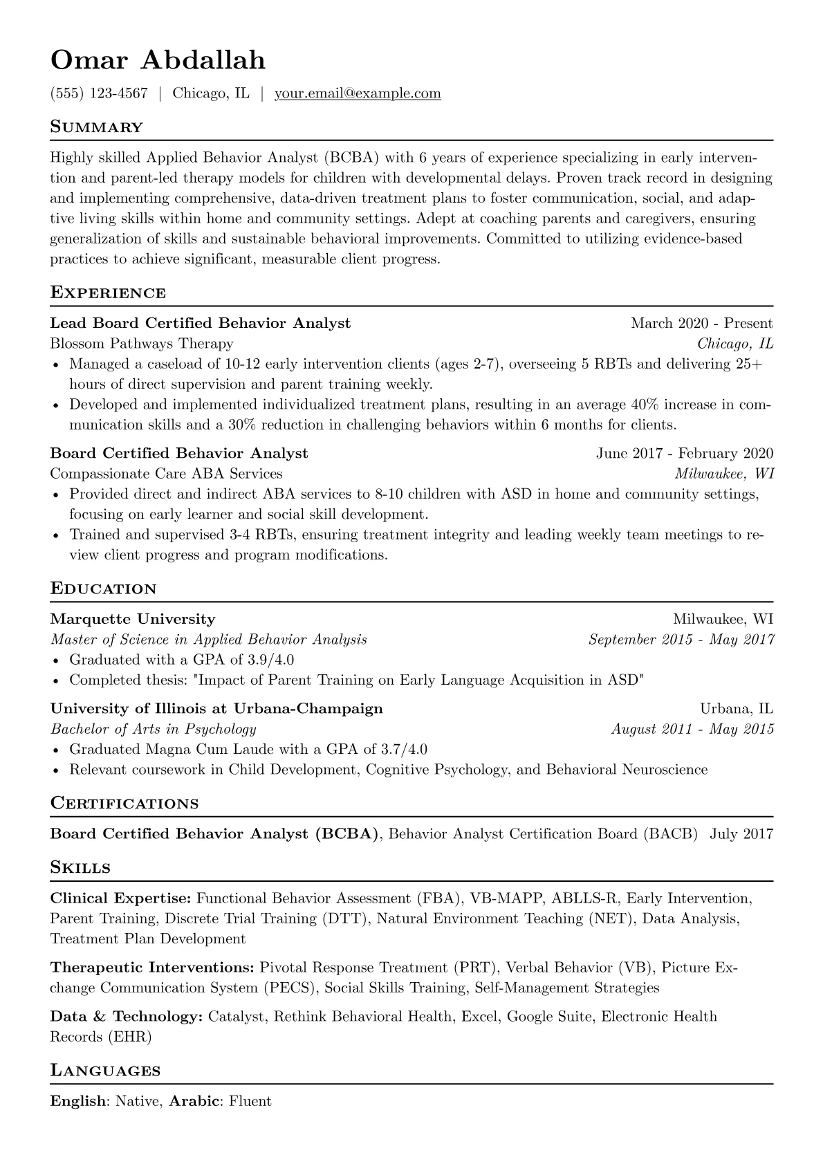 ABA Specialist - Early version - Page 1