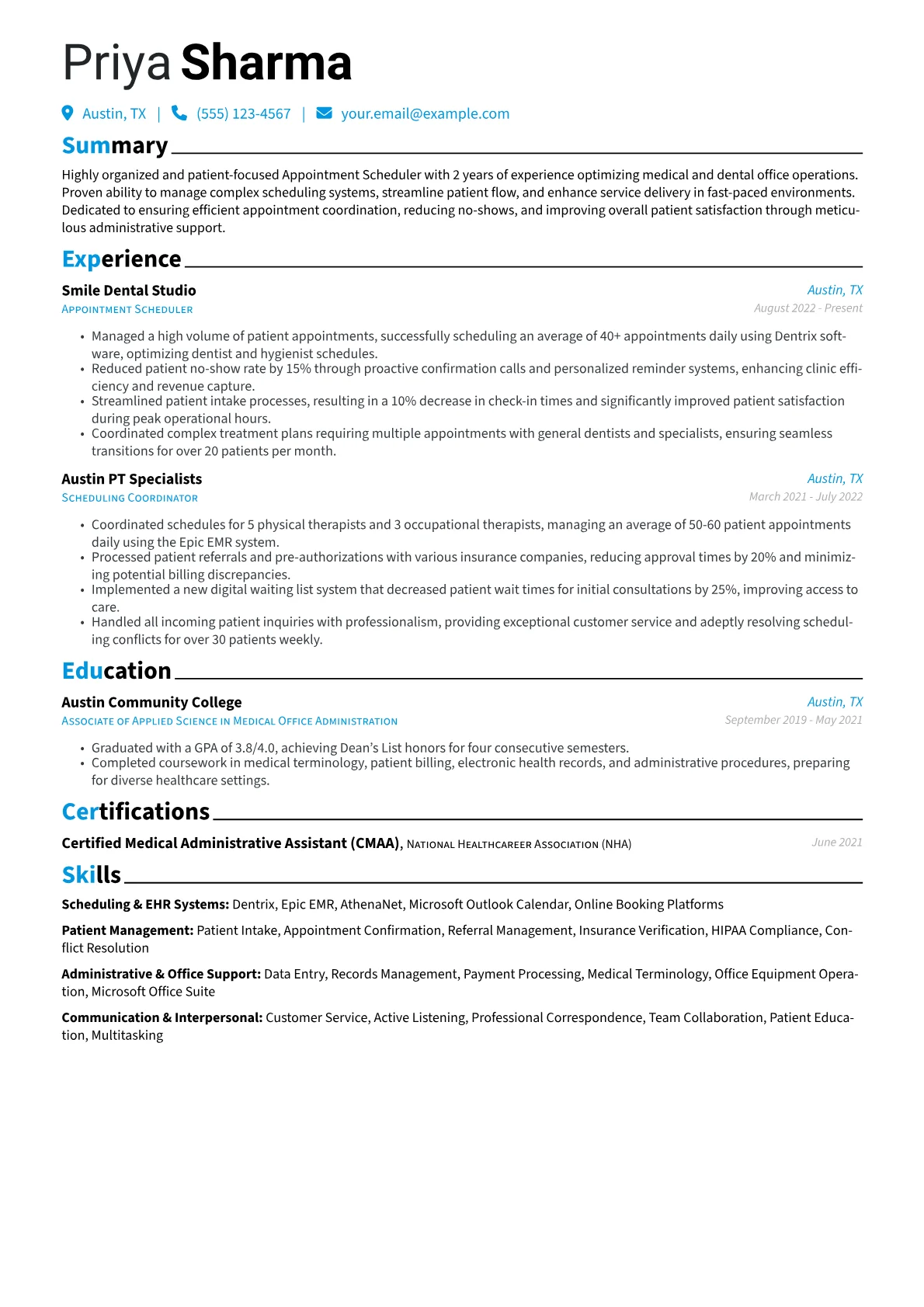 Scheduling & EHR Systems version - Page 1