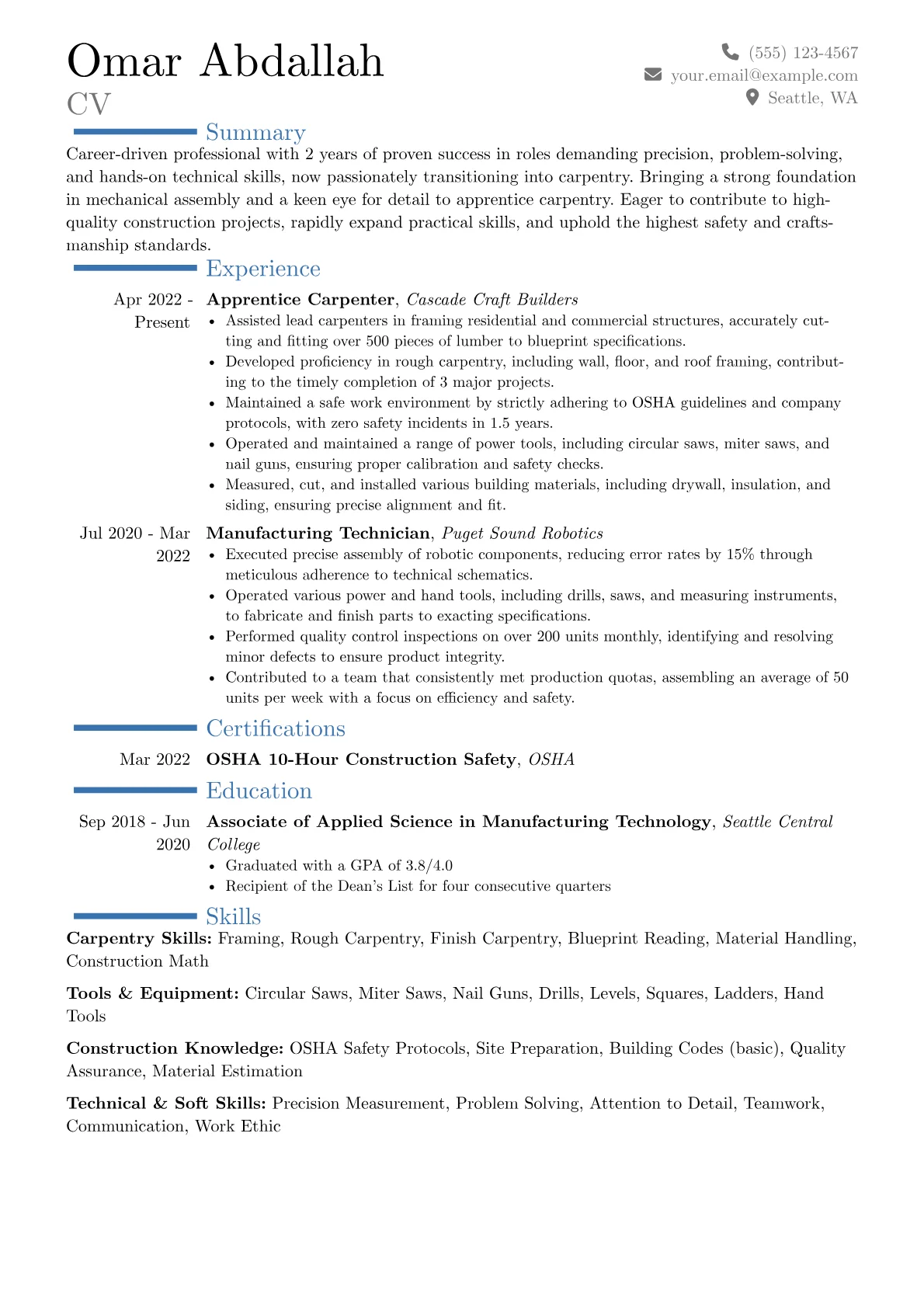 Career changer version - Page 1