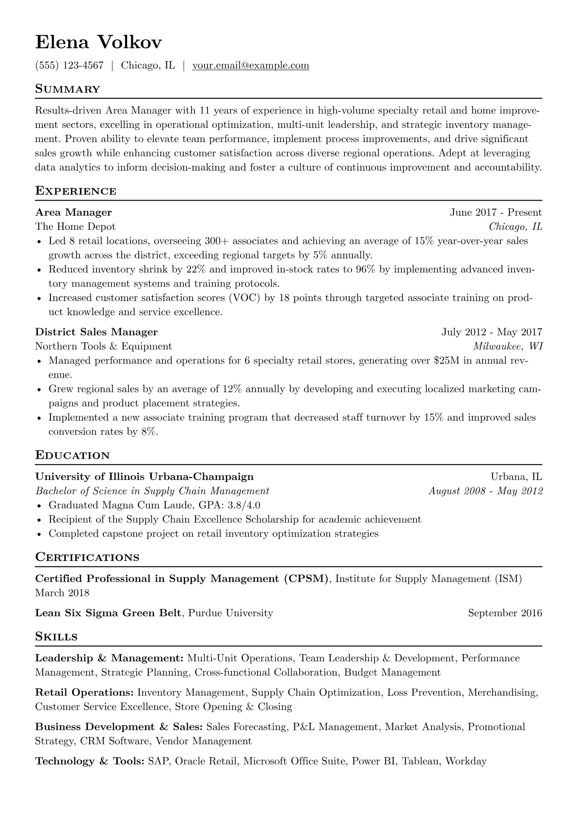 Area Manager version - Page 1