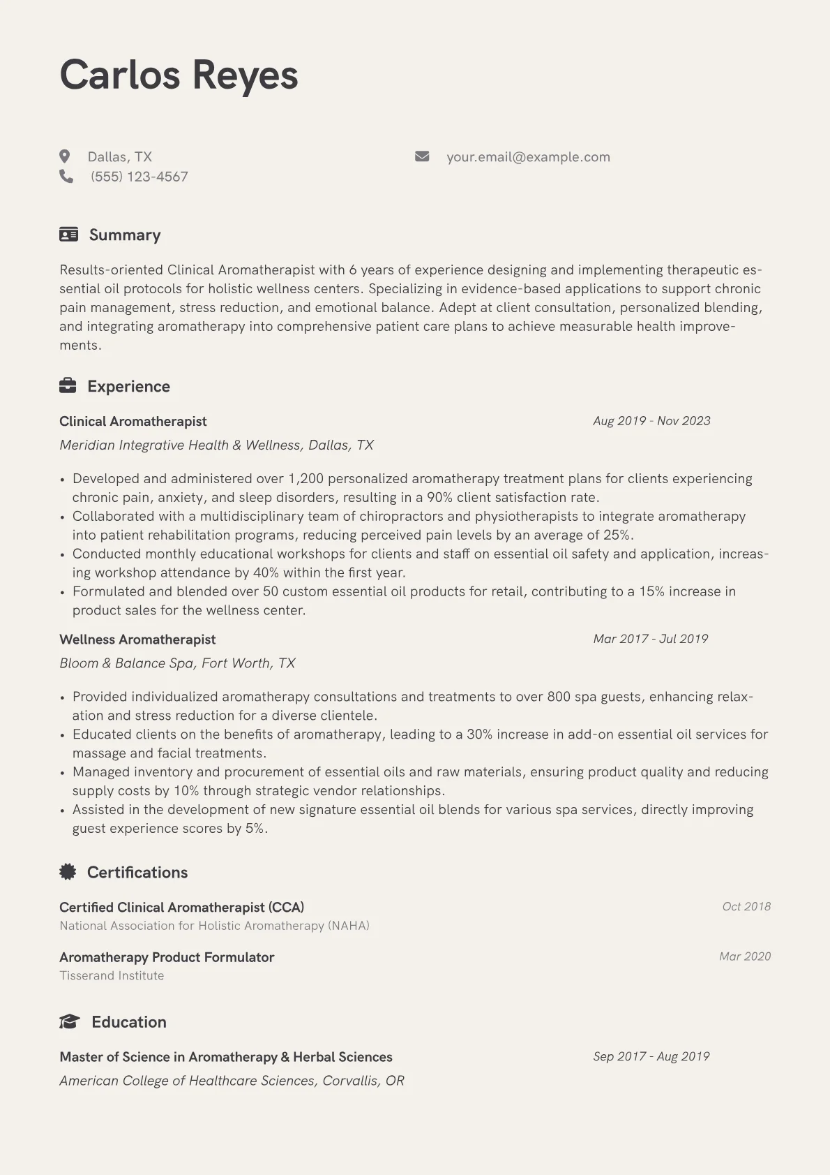 Clinical Aromatherapist version - Page 1