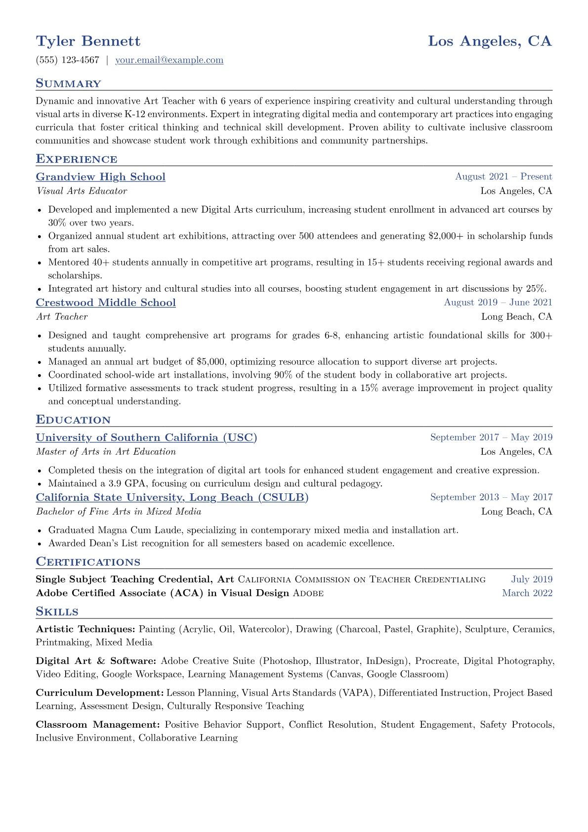 Art Teacher version - Page 1