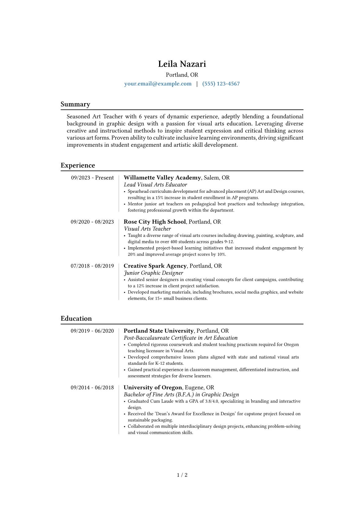 Career changer version - Page 1