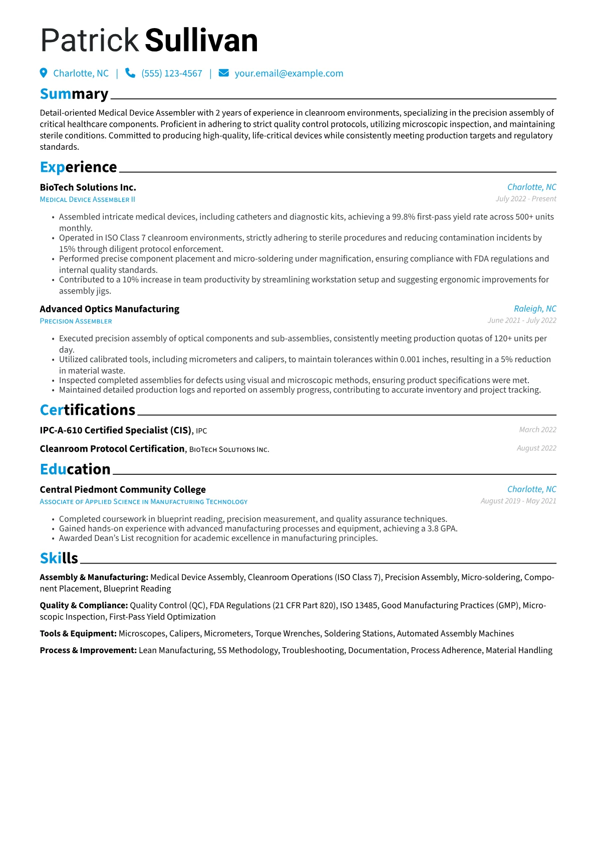 Medical Device Assembler version - Page 1