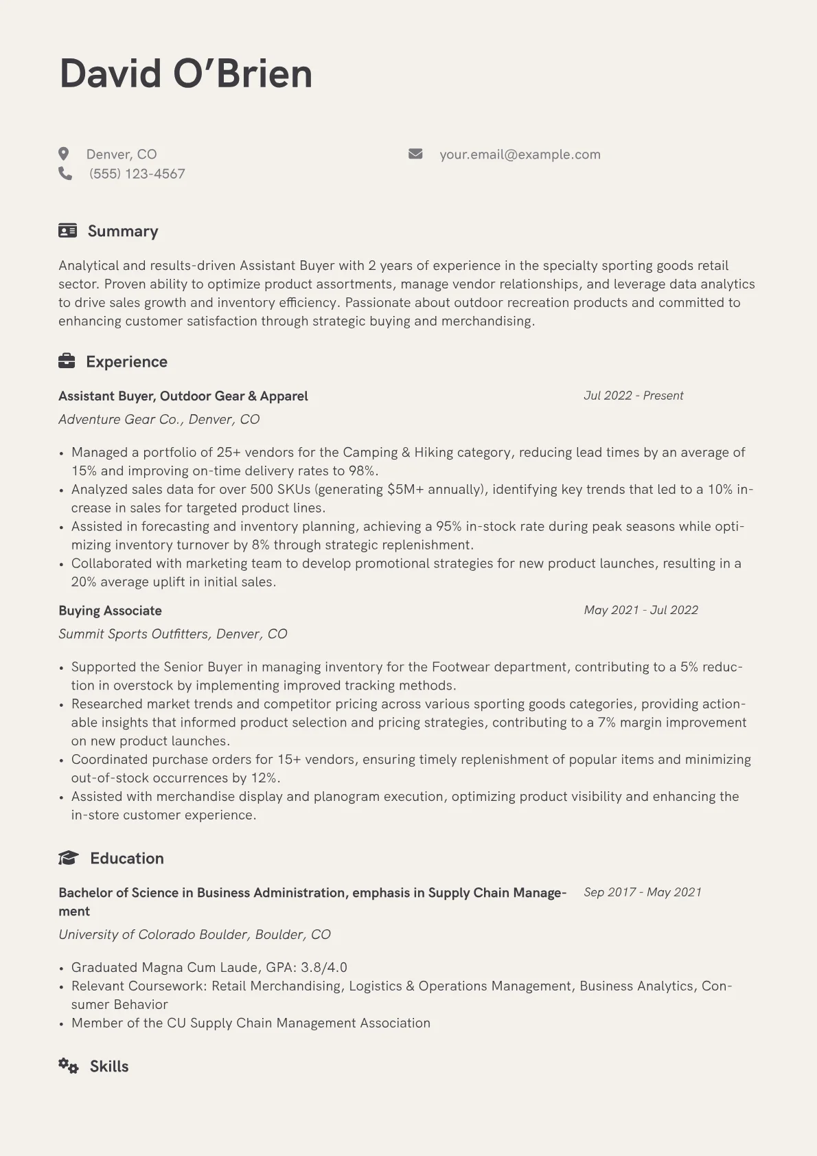 Assistant Buyer Retail version - Page 1