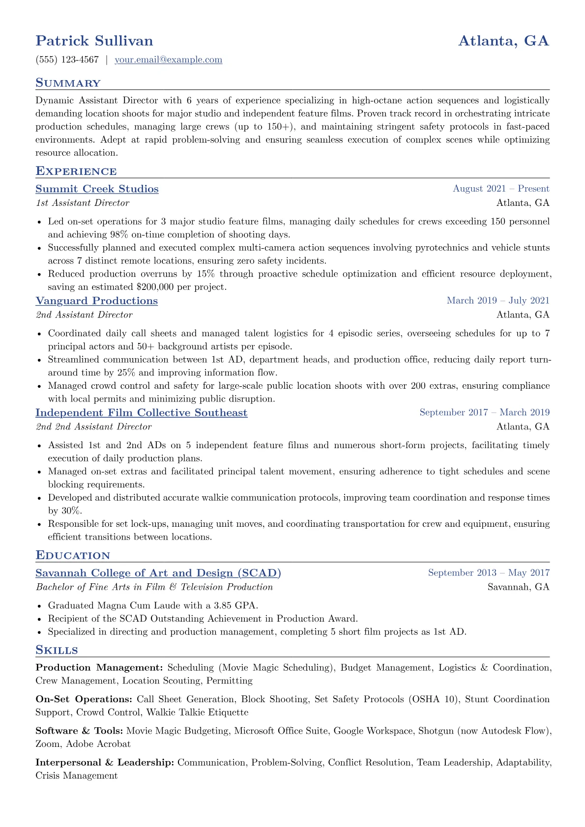 Assistant Director version - Page 1