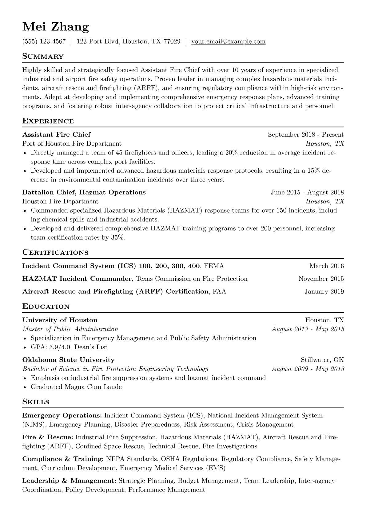 Assistant Fire Chief version - Page 1