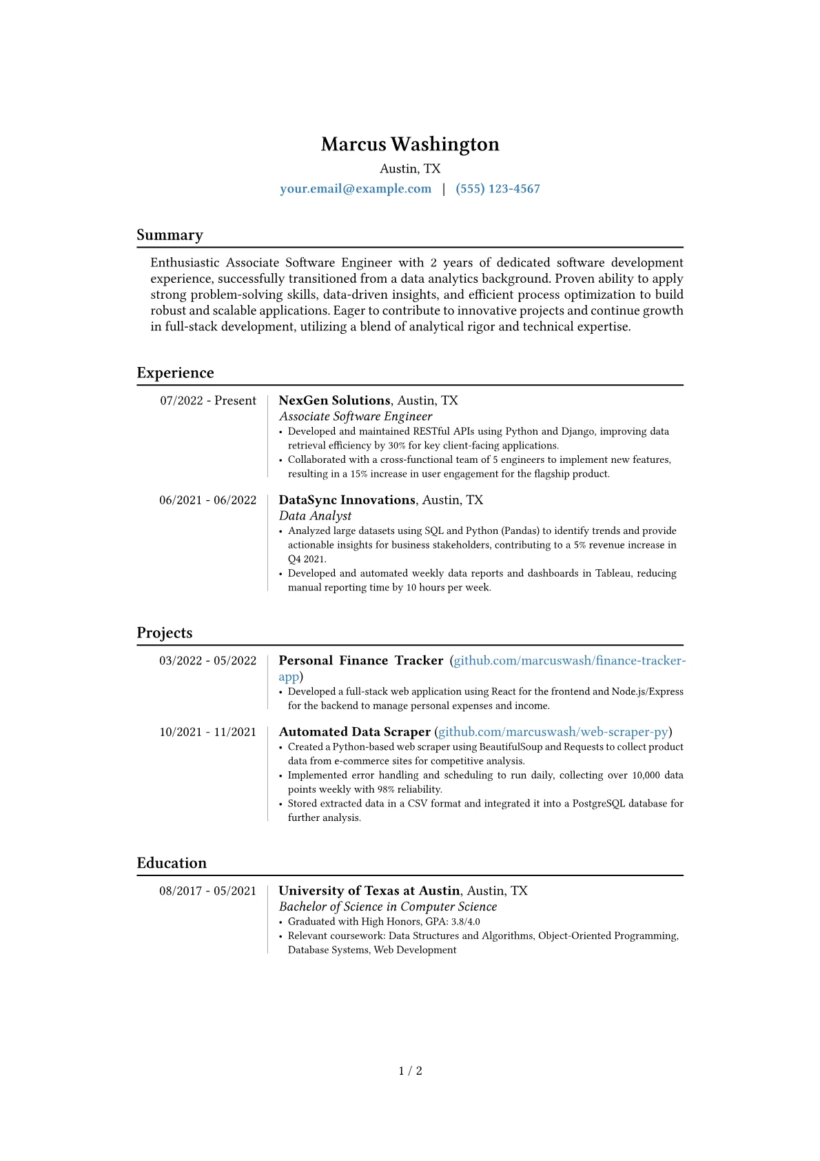 Career changer version - Page 1