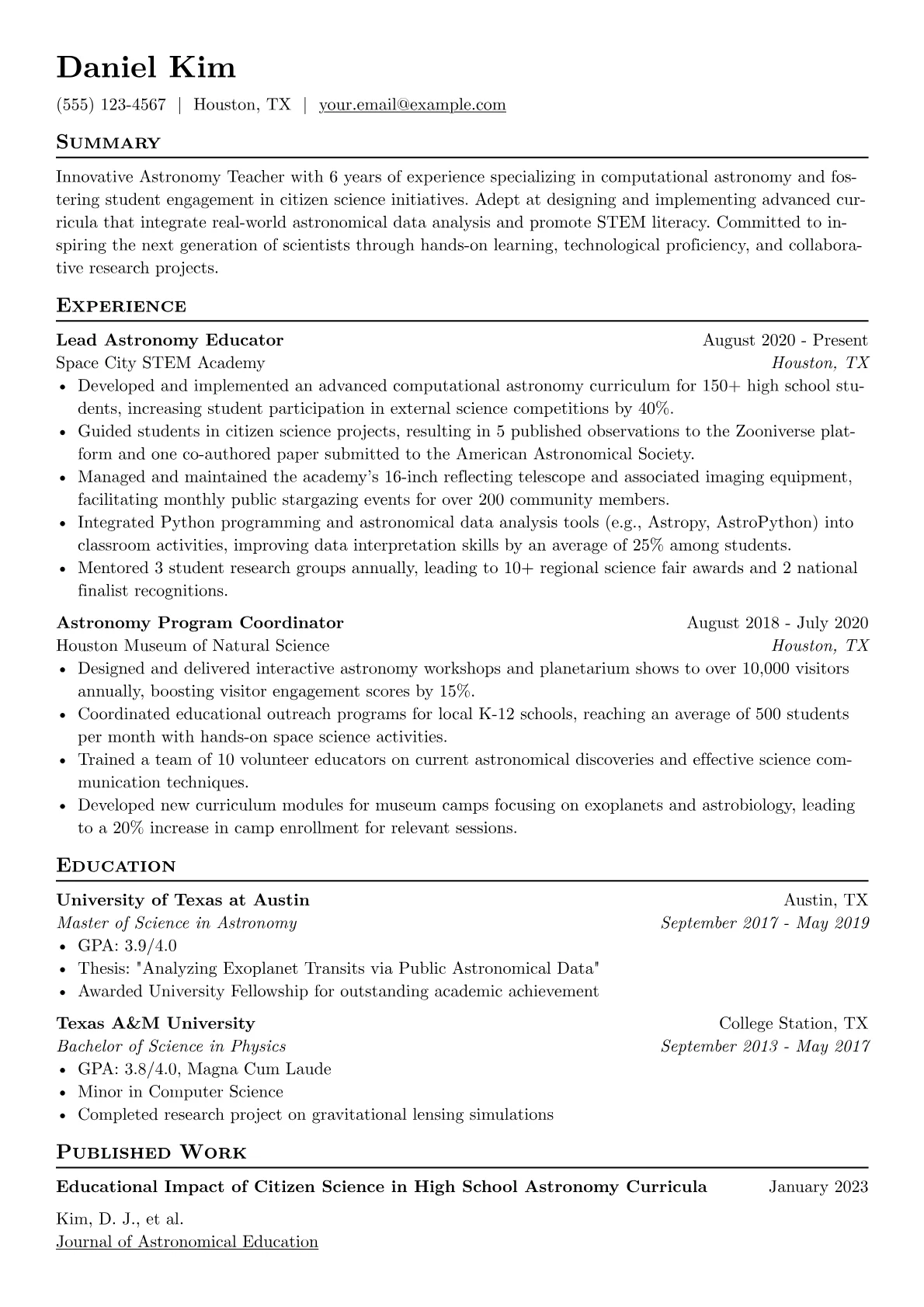 Astronomy & Astrophysics version - Page 1